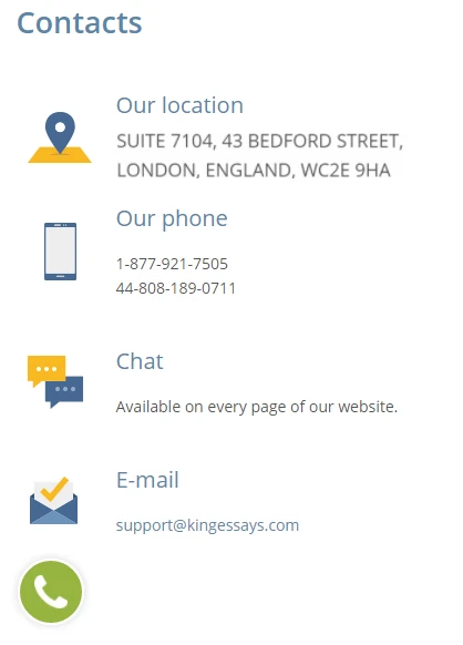 Kingessays customer assistance service